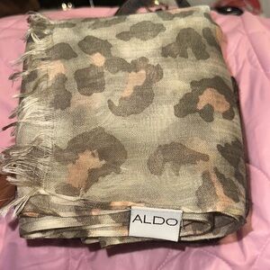 Aldo Animal Print Scarf - Brown and Tan
